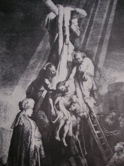 Rembrandt's Deposition Etching